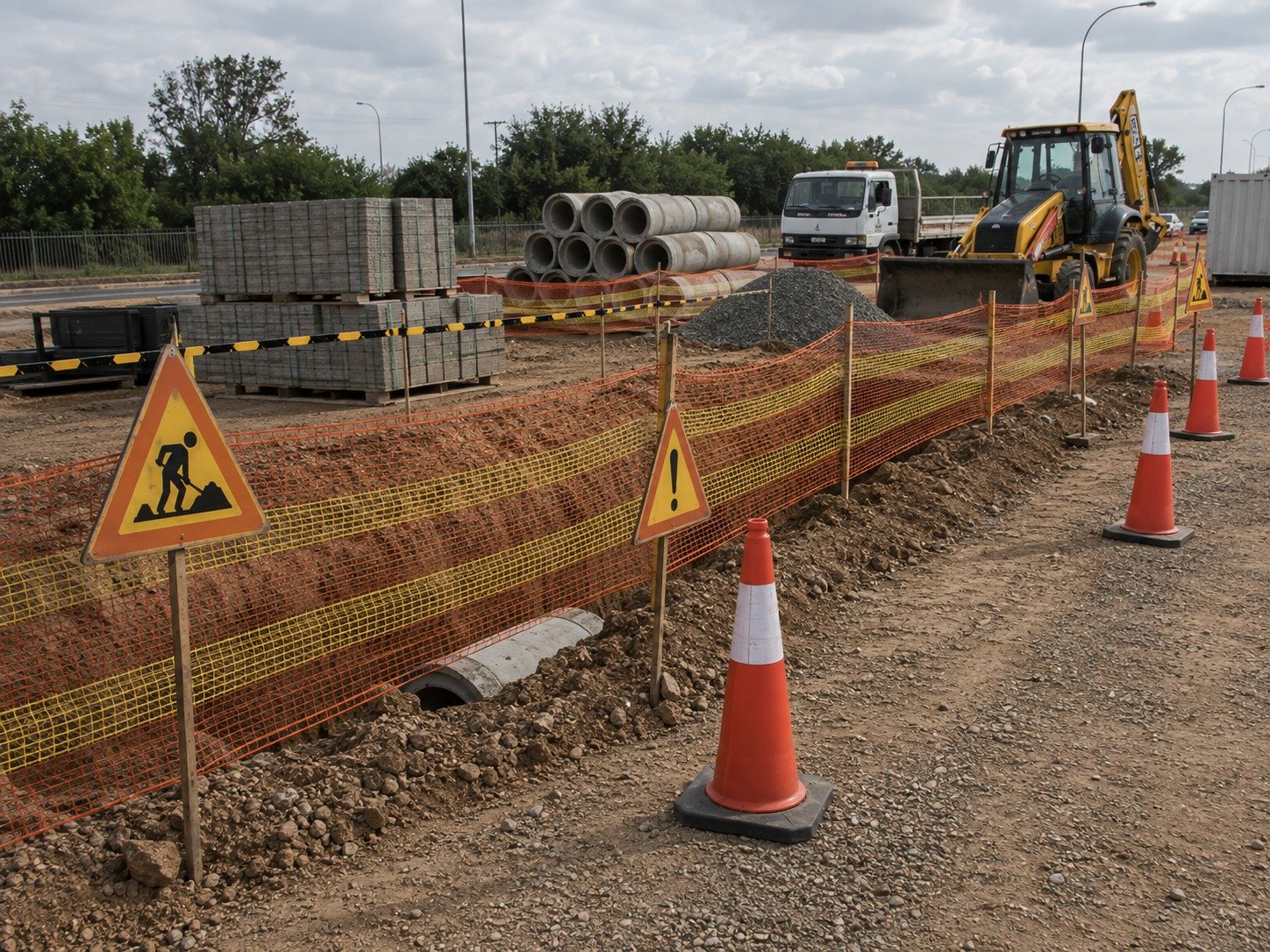 Site barricading and signage